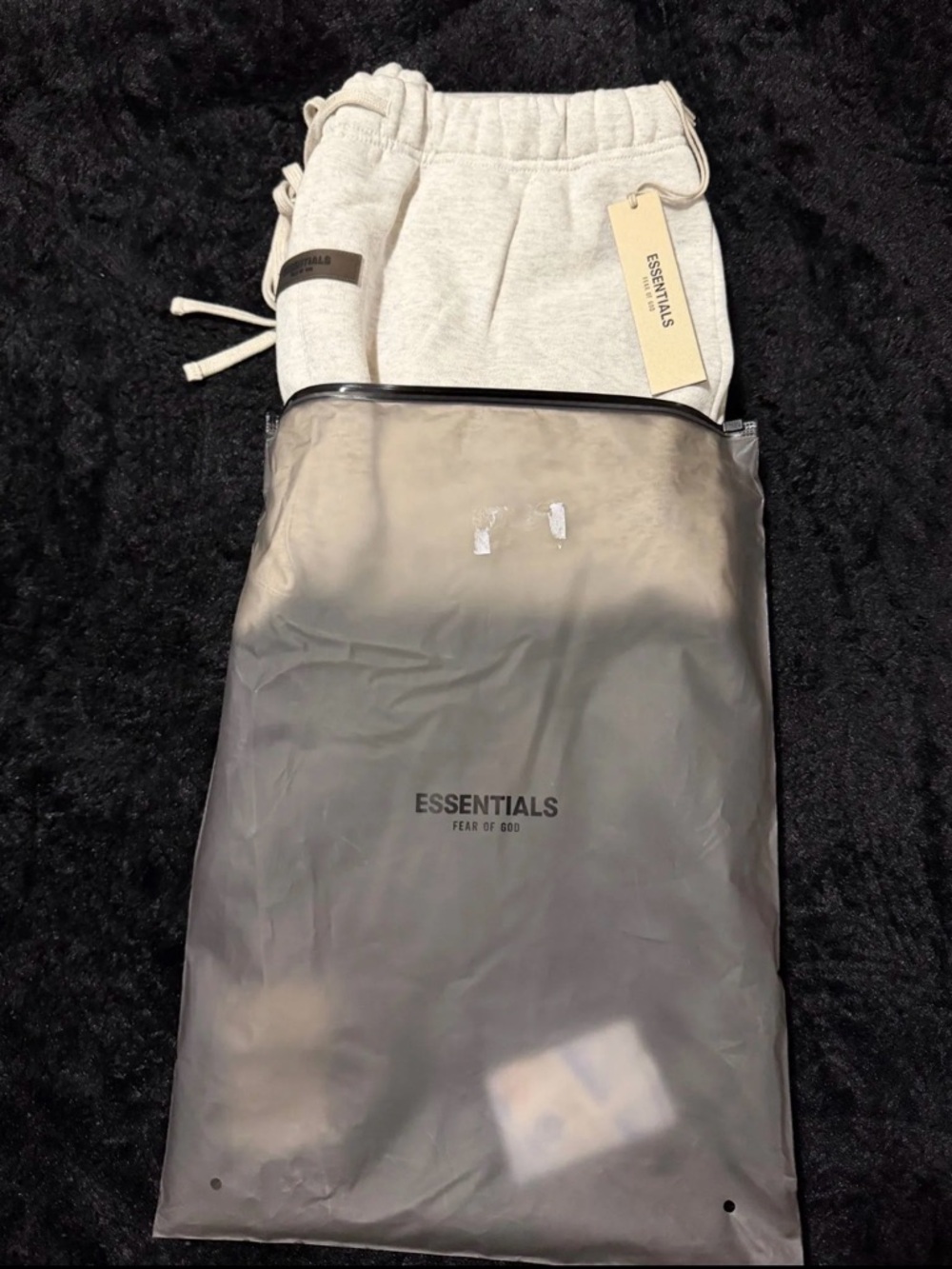 ESSENTIALS Light Gray Drawstring Sweatpants